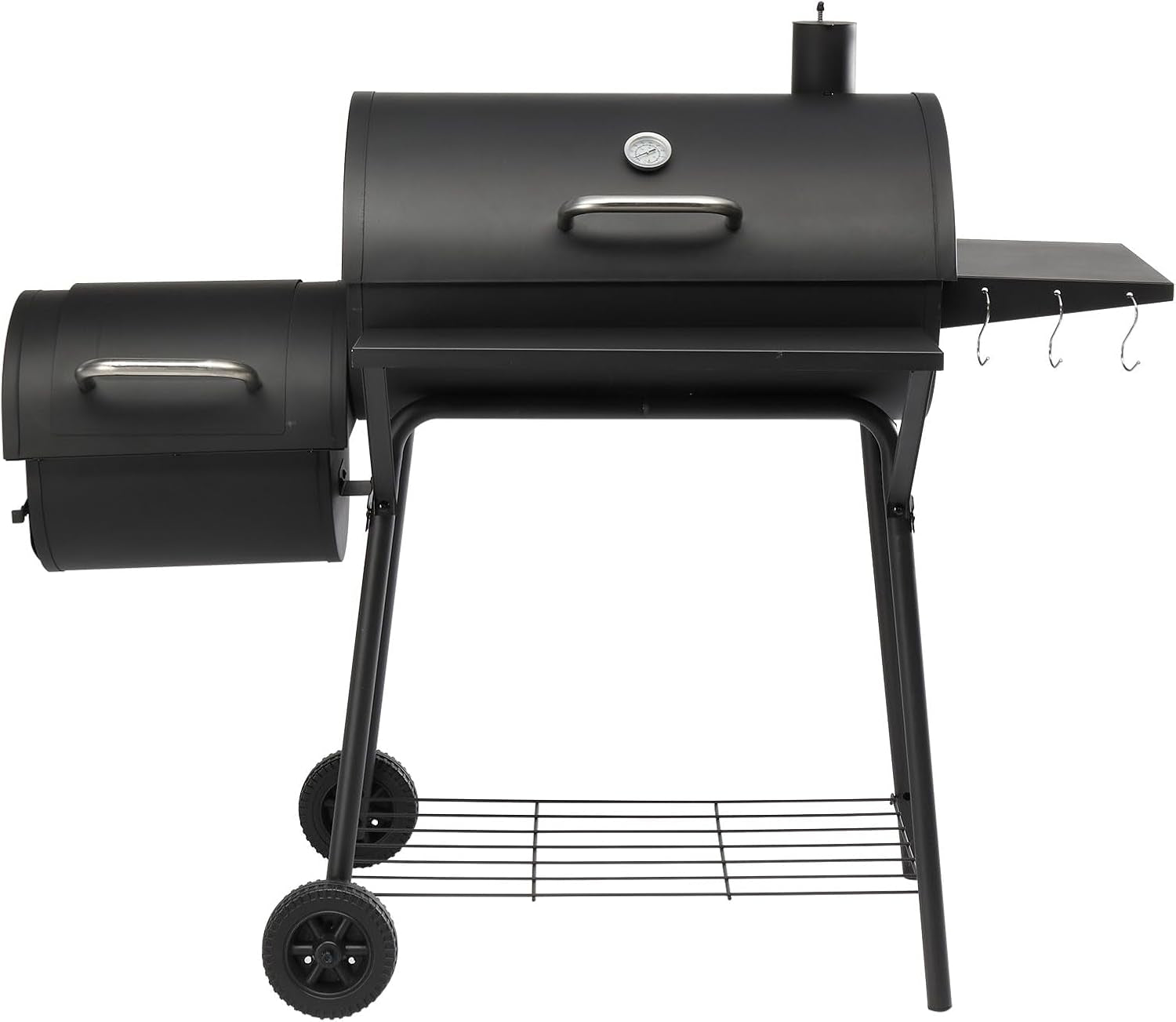 Barbecue Charcoal Grill Offset Smoker Industrial Wheels